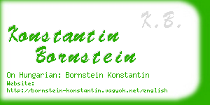 konstantin bornstein business card
